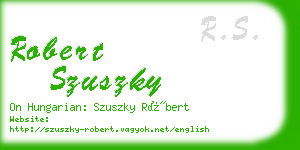 robert szuszky business card